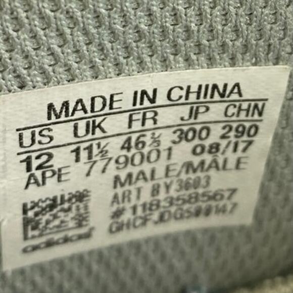 Adidas Crazy 8 ADV Men's Gray High Top Knit Athletic Running Sneakers Shoes 12 - Picture 5 of 6